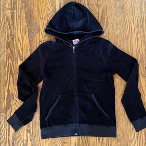 Black Juicy Couture velour zip up